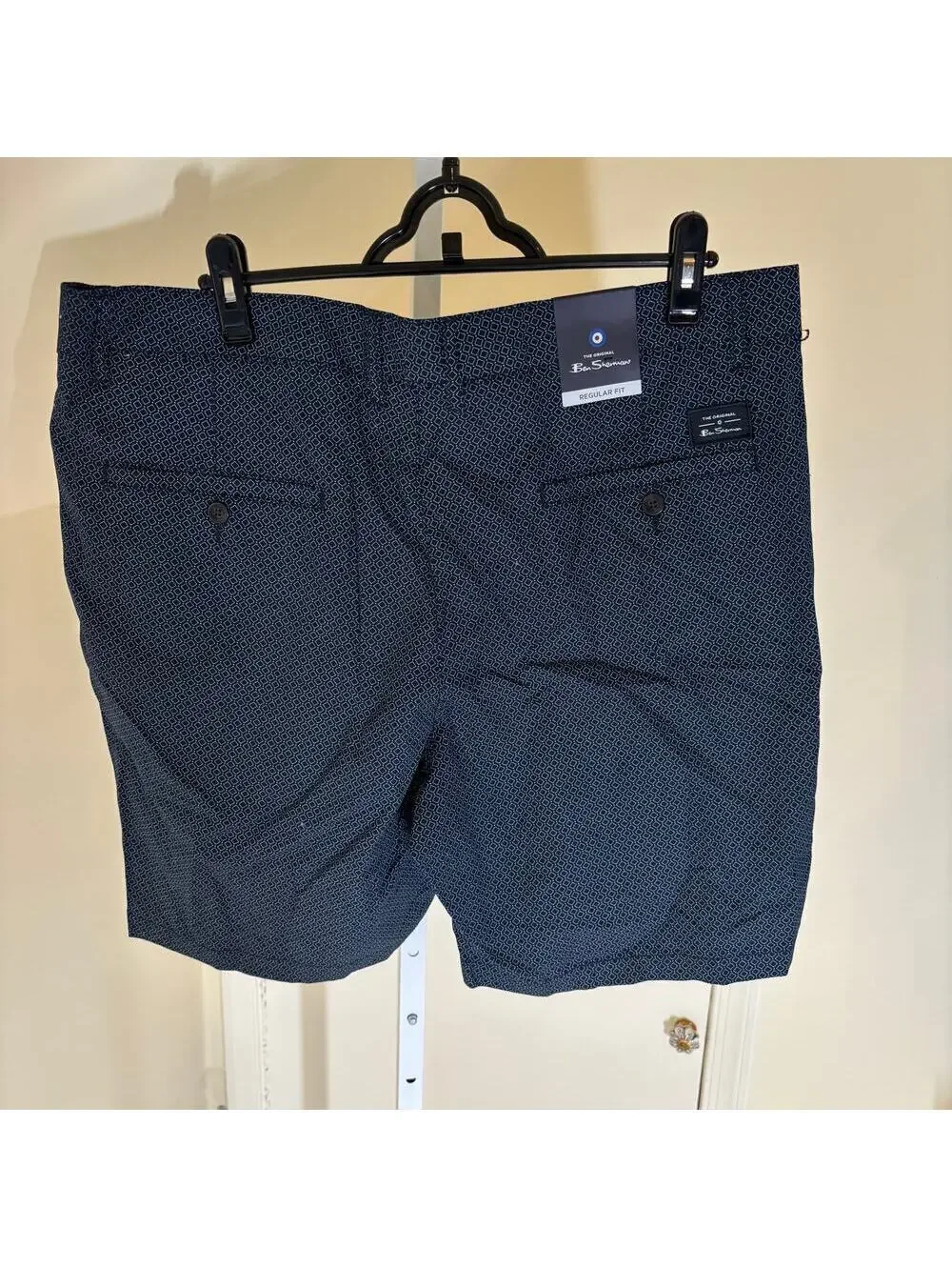 Ben Sherman The Original NWT Men's Regular Blue Golf Diamond Print Shorts 38W